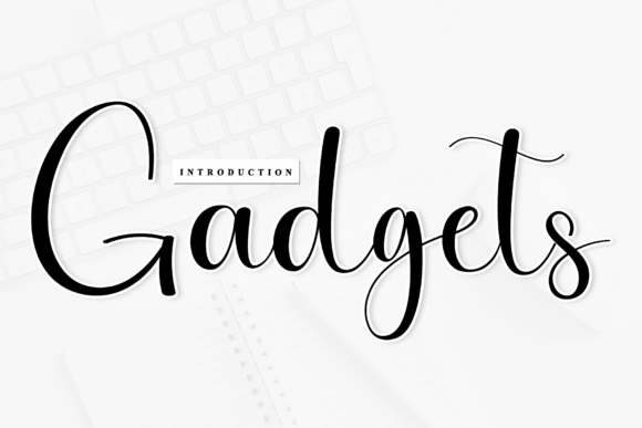 Gadgets Script Font for Editorial Design
