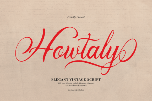 Howtaly: A Premium Script Font for Editorial Design