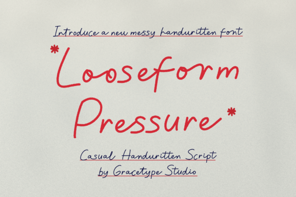 Looseform Pressure: A Raw Script Font for Editors