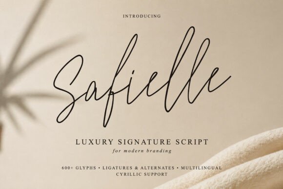 Safielle: The Luxury Script Font for Elegant Branding