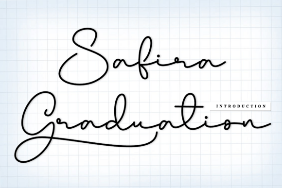 Safira Graduation: A Rhythmic Script Font for Web Design