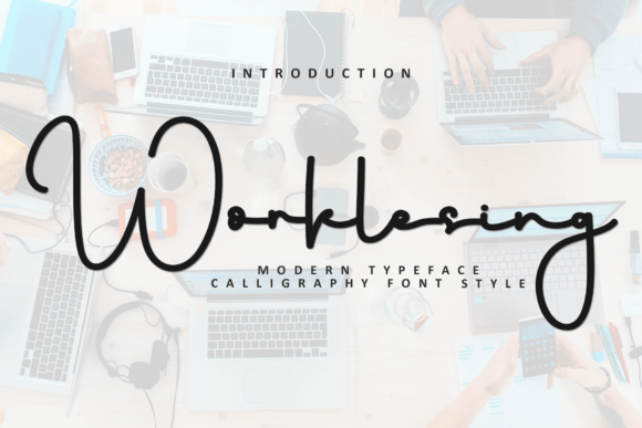Worklesing: A Fluid Script Typeface for Modern Editorial Design